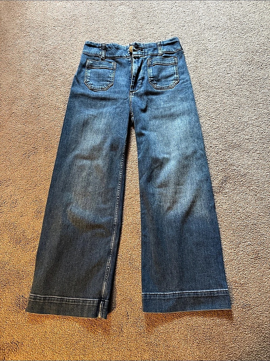Maeve Denim - Maeve Wide Leg Jeans in Blue Size 26 the Colette